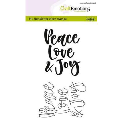 CraftEmotions Clear Stamps - Peace Love